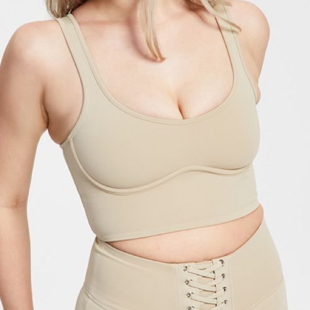 Style Not Size Corset Bra Crop Top XS in Sand